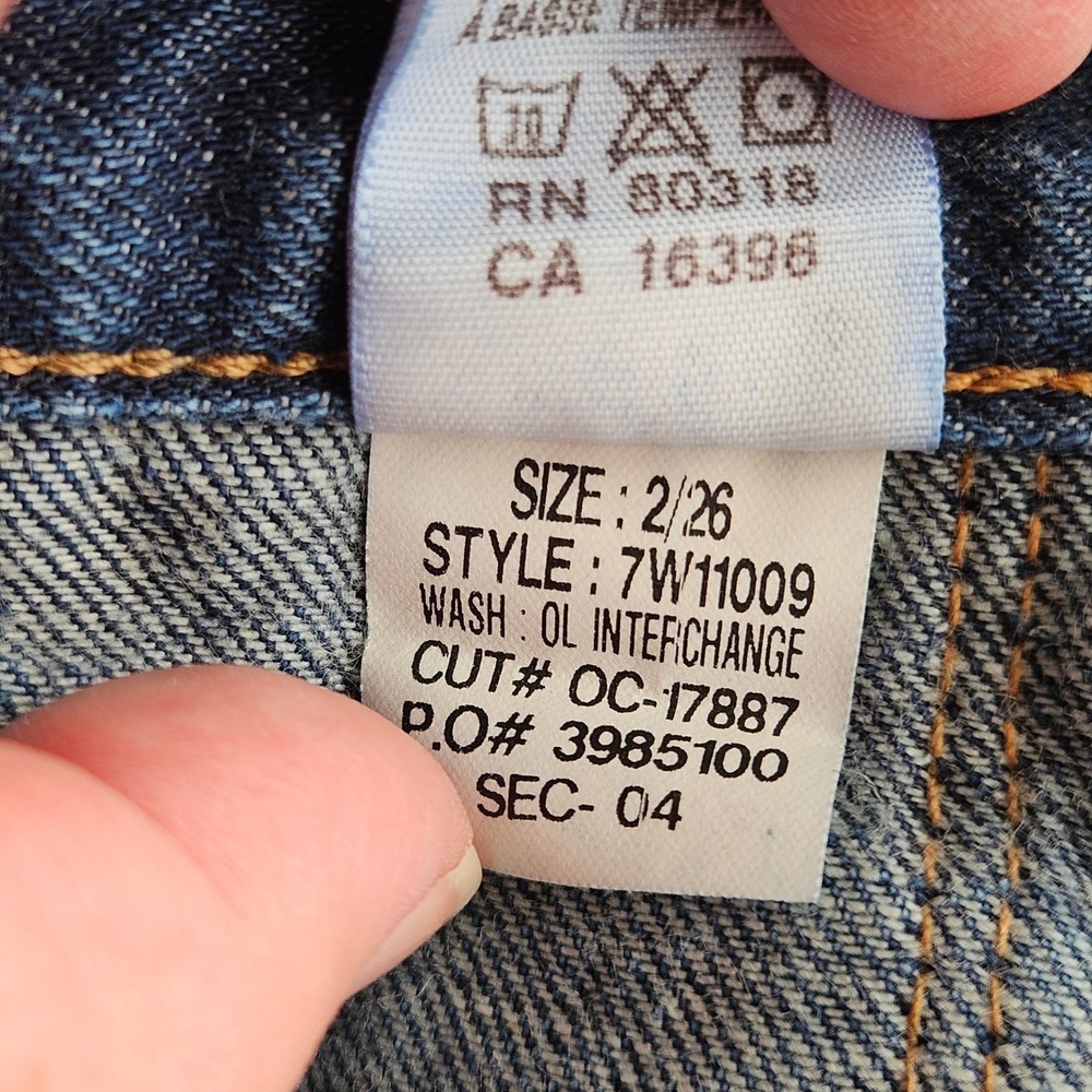 Lucky Brand Porkchop Ankle Crop Jeans Womens 2/26 Blue Good Distressed - Picture 8 of 16